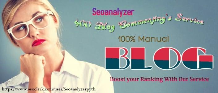 I will Create 400 dofollow blog comments backlinks 100 percent Manual 