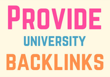 I will provide 300 US university sites list for backlink building