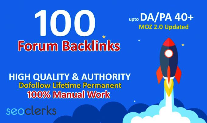 I will manually create high authority forum posting backlinks