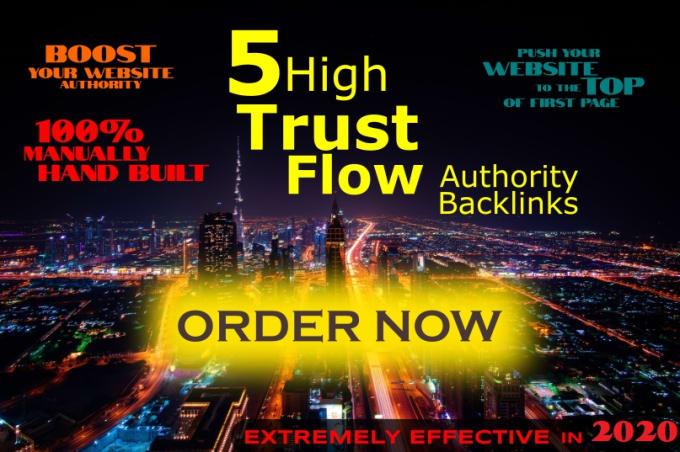 I will do 50 authority high trust flow backlinks SEO service