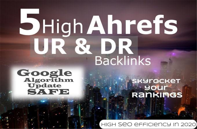 I will 55 high domain rating DR and high url rating ur backlinks for seo