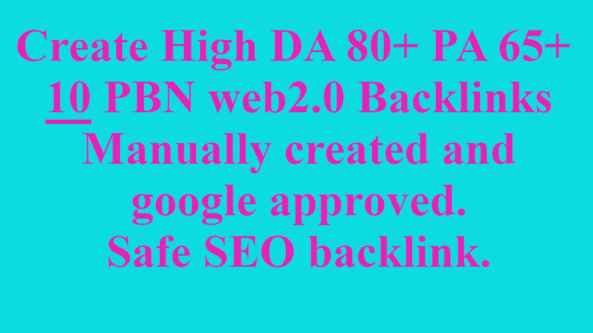 Web 2.0 10 Unique Sites DA 80+ PA 65+