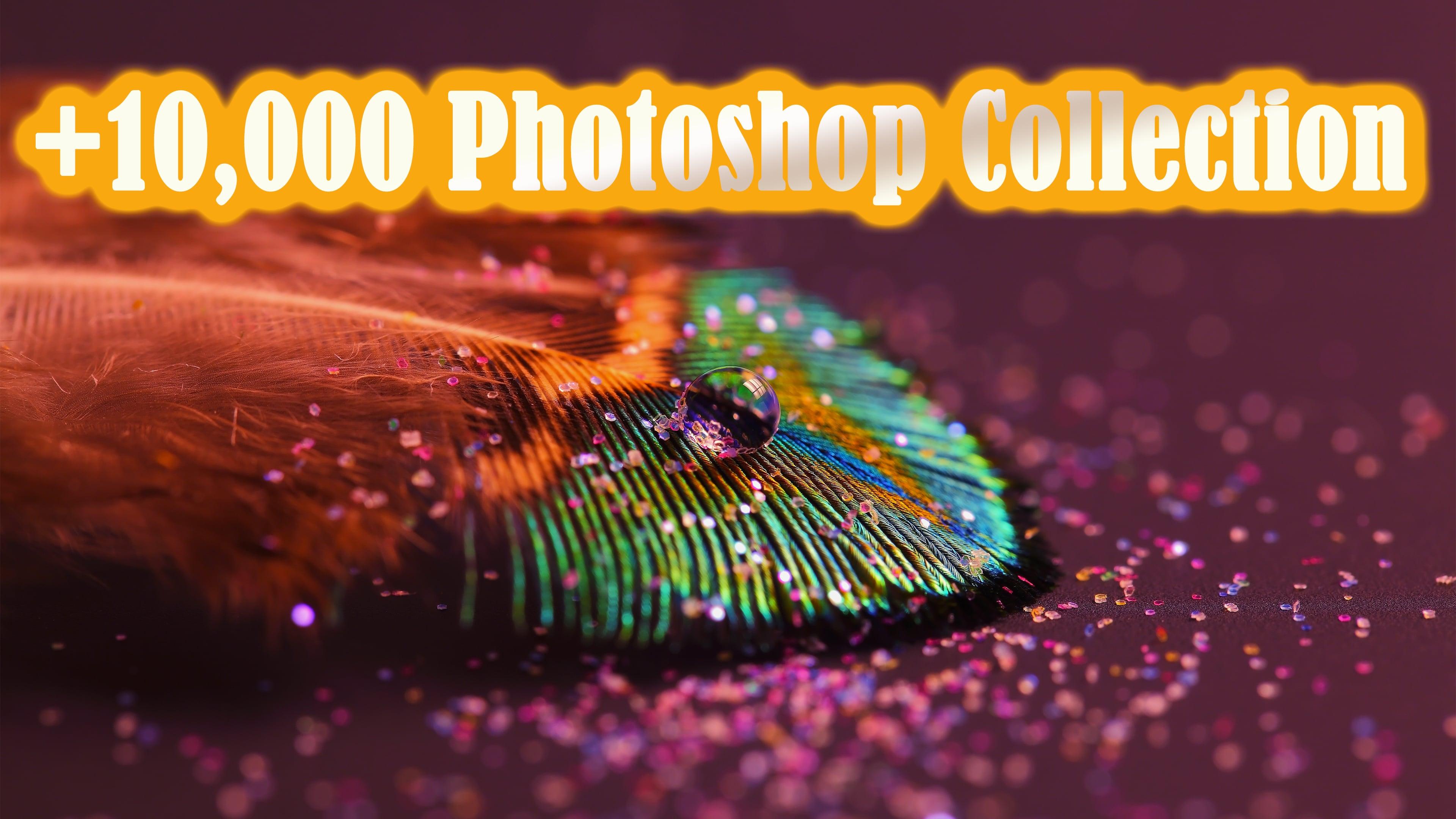 +10.000 Photoshop Collection, Gradients Vectors Brushes Shapes Styles Textures Patterns