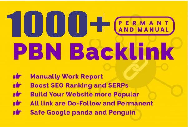 Get Extream 1000+ PBN Backlink in your website with HIGH DA/PA/TF/CF with unique website for $80