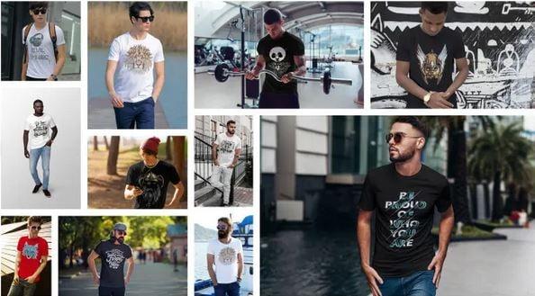 I will create 200 realistic HD tshirt mockups