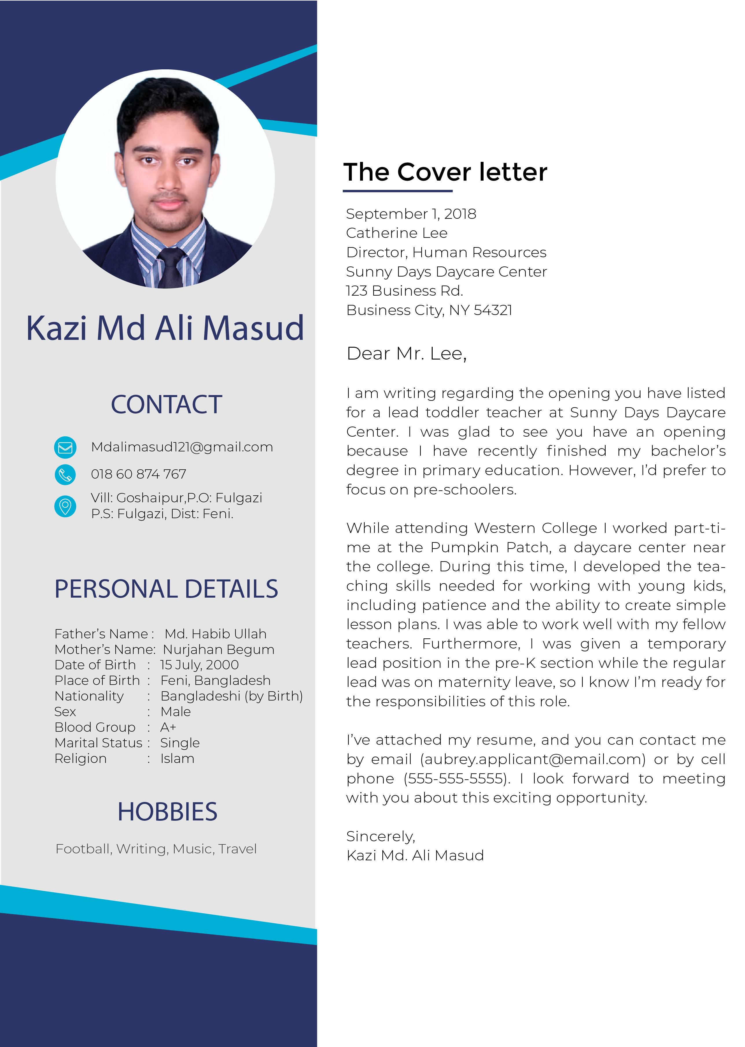 I will design professional resume and bio data with your budget