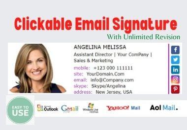 I Will Create Your HTML & Clickable Email Signature