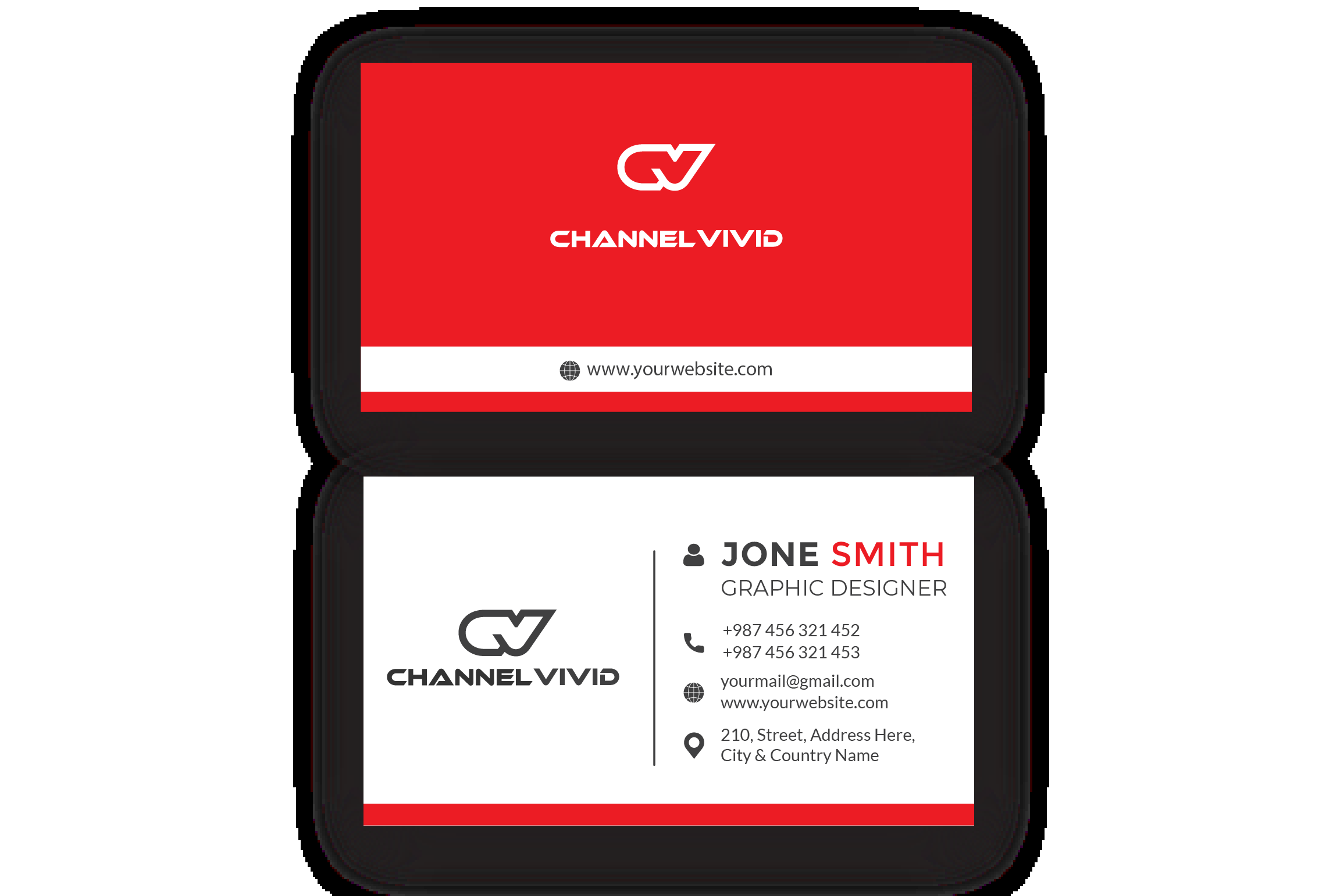 I will create business card design two concept for you