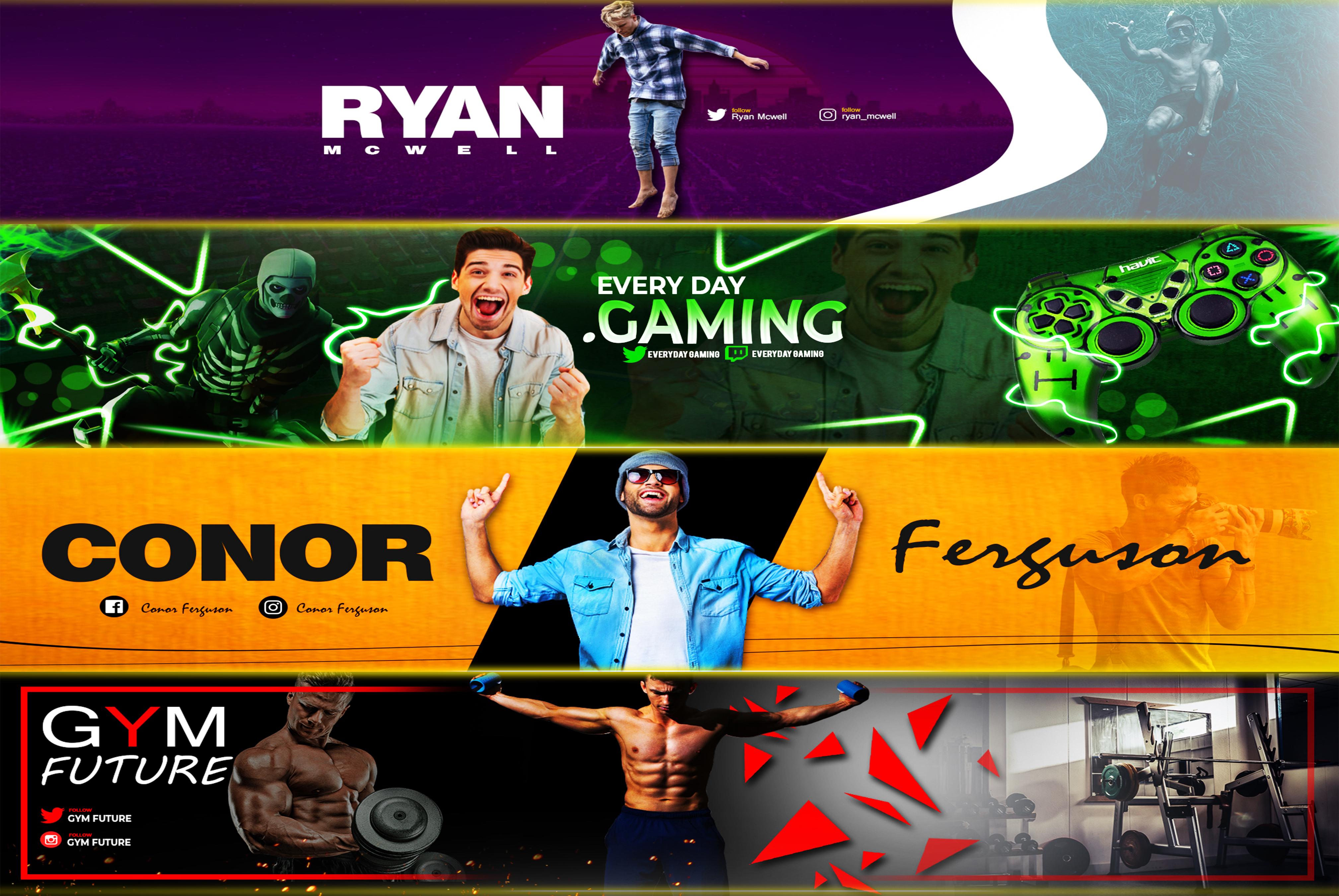 I'll make akiller youtube banner in 7 hours