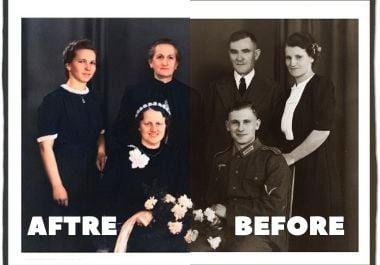 I colorize your black and white 5 photo