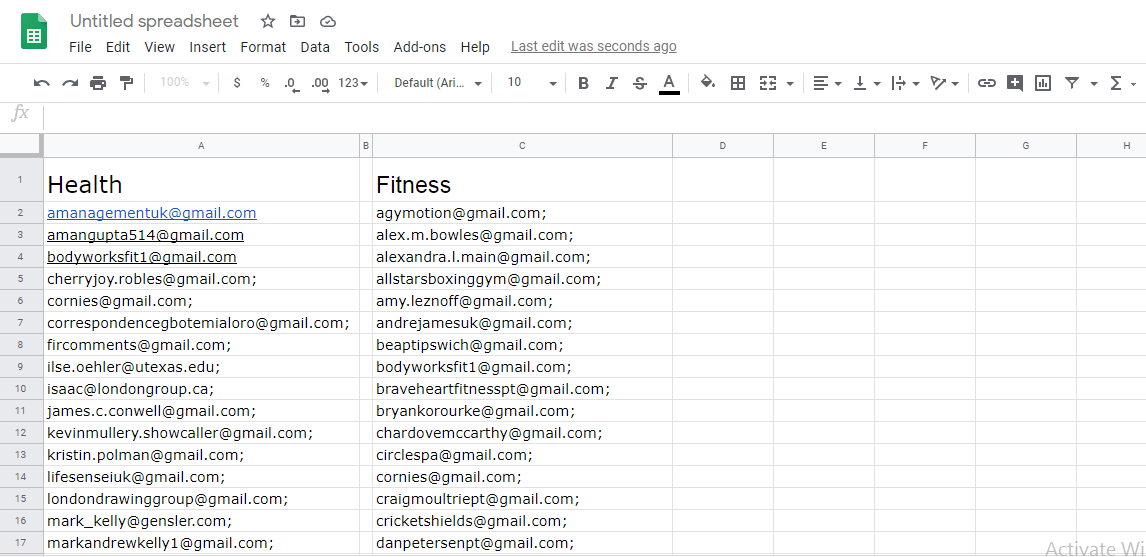 I will scrap active targeted emails from any social media platform within 24 hours