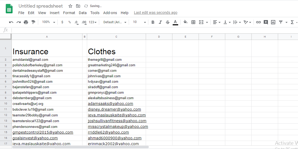 I will scrap active targeted emails from any social media platform within 24 hours