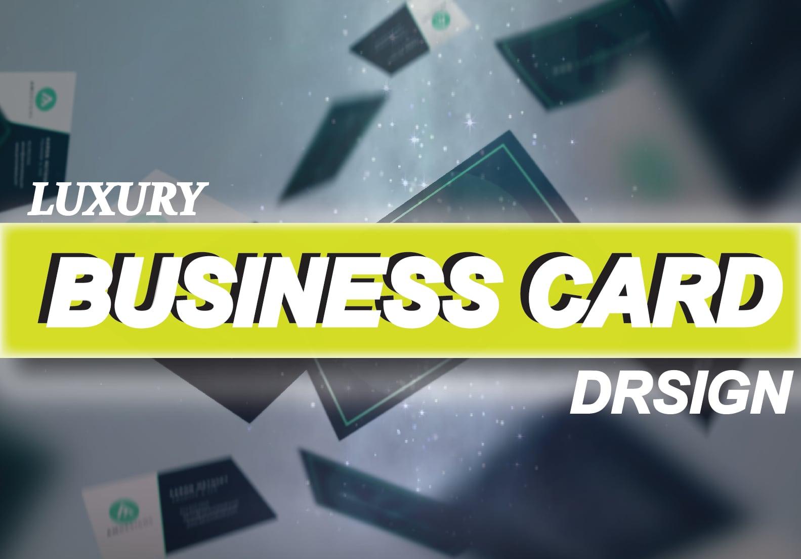 I Will Design Luxury Business Card For Your Brand