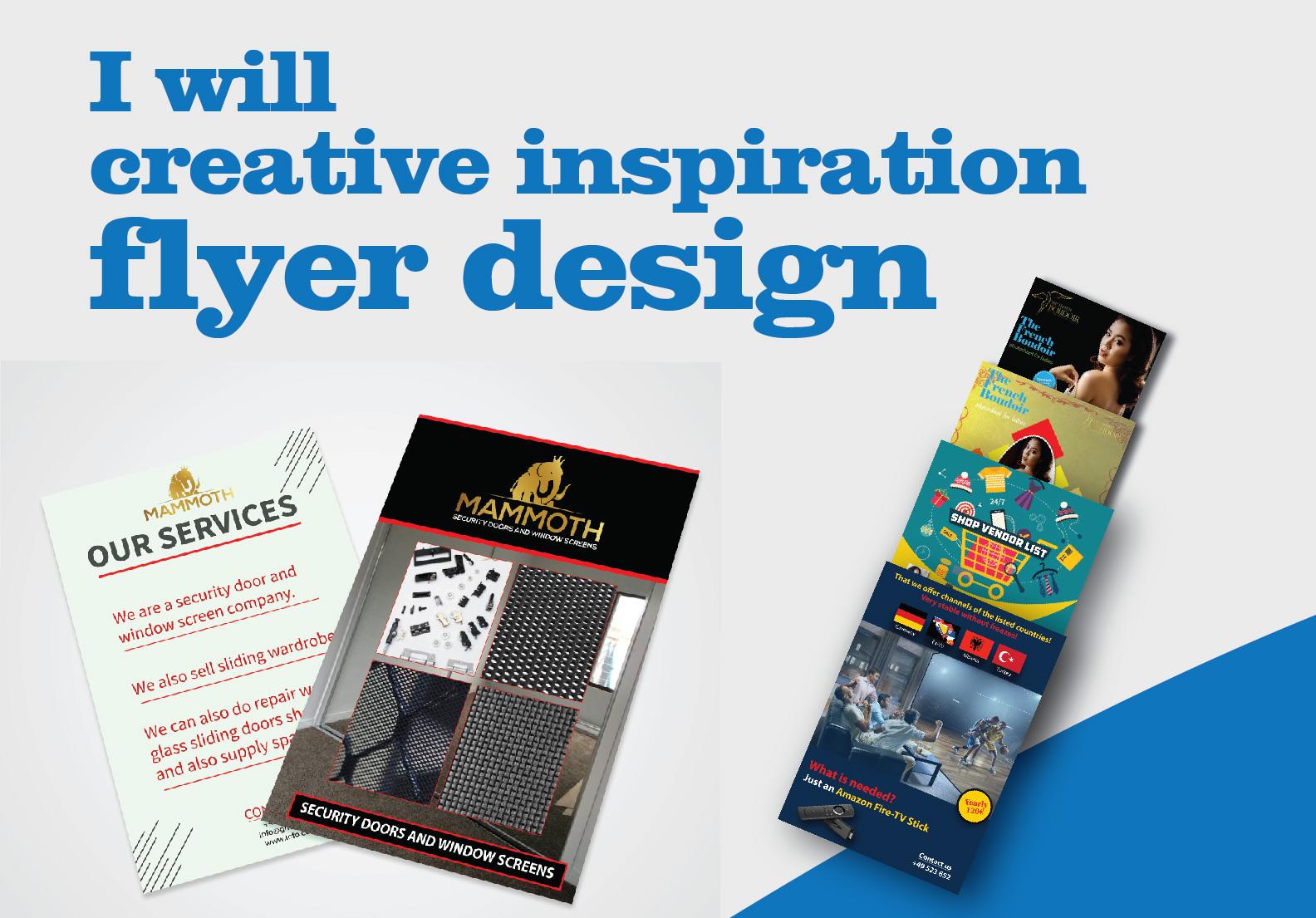 i will High-Quality creative Flyer/Poster/Brochure Design