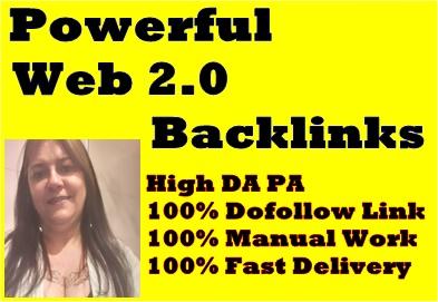 Manually create 20 high quality DA60-90+TF20-80 & 0 spam score web2.0 backlinks