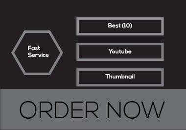 I will design 10 catchy youtube thumbnail
