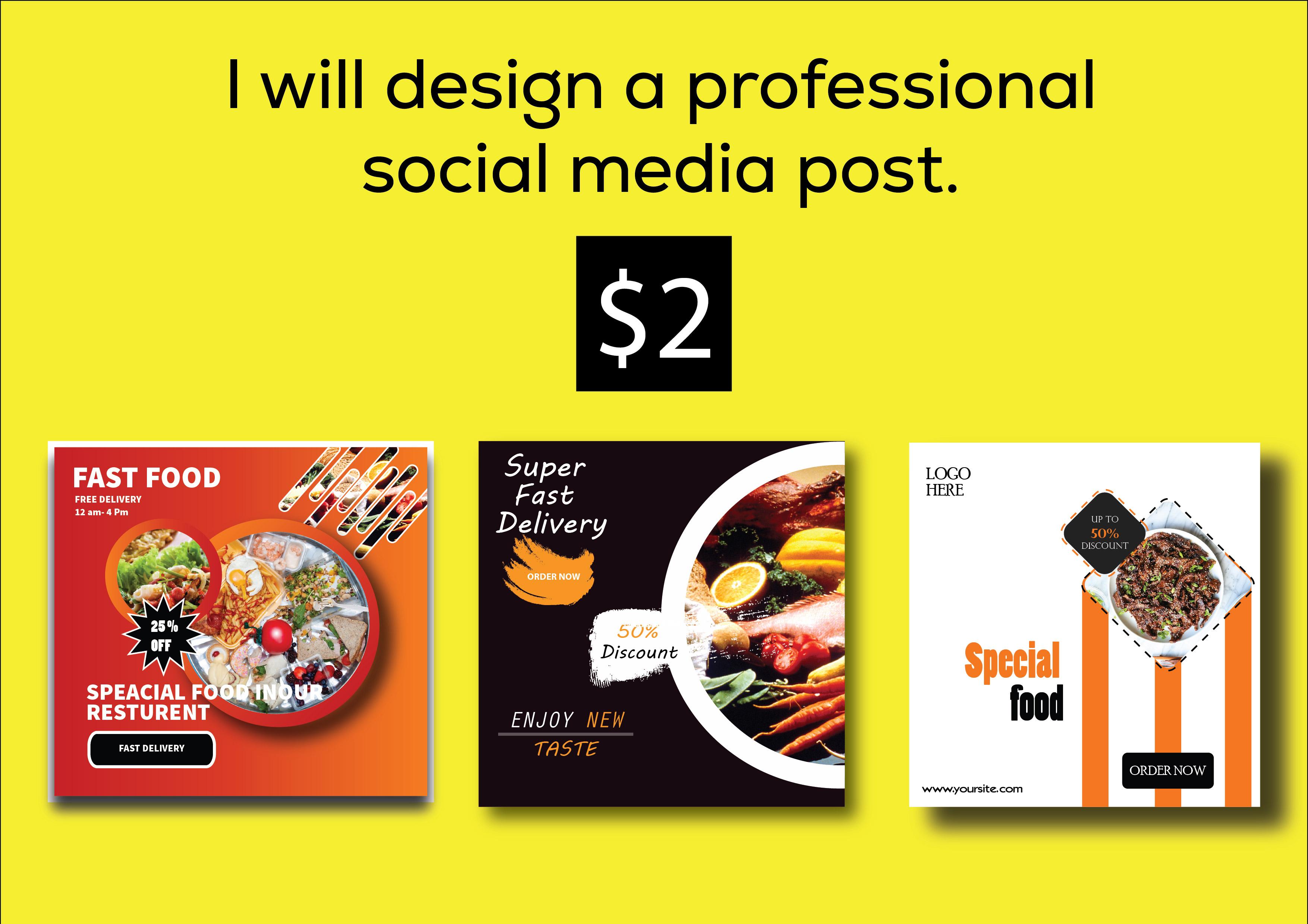 I will design a professional social media post. 