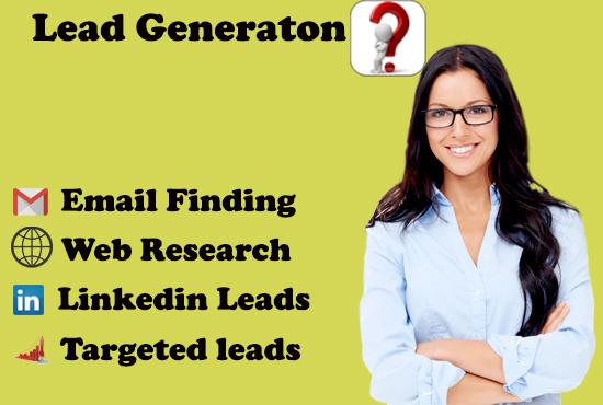 I will do b2b lead generation for target industry and target location