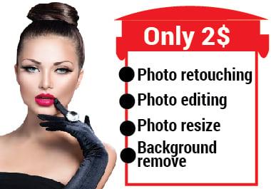 I will do photo editing, photo retouching,photoshop editing within 24 hour.