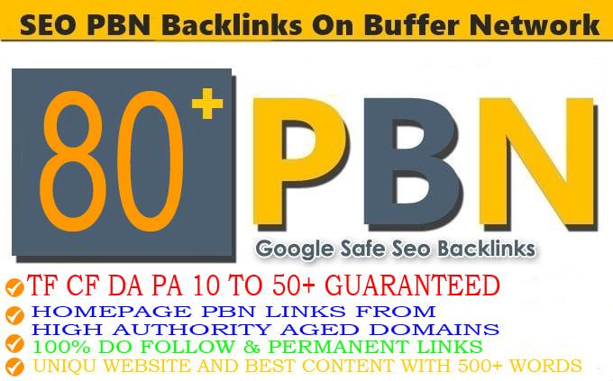 80+Permanent PBN Backlinks Web2.0 With High TF CF DA PA Do-follow Links Homepage Unique website