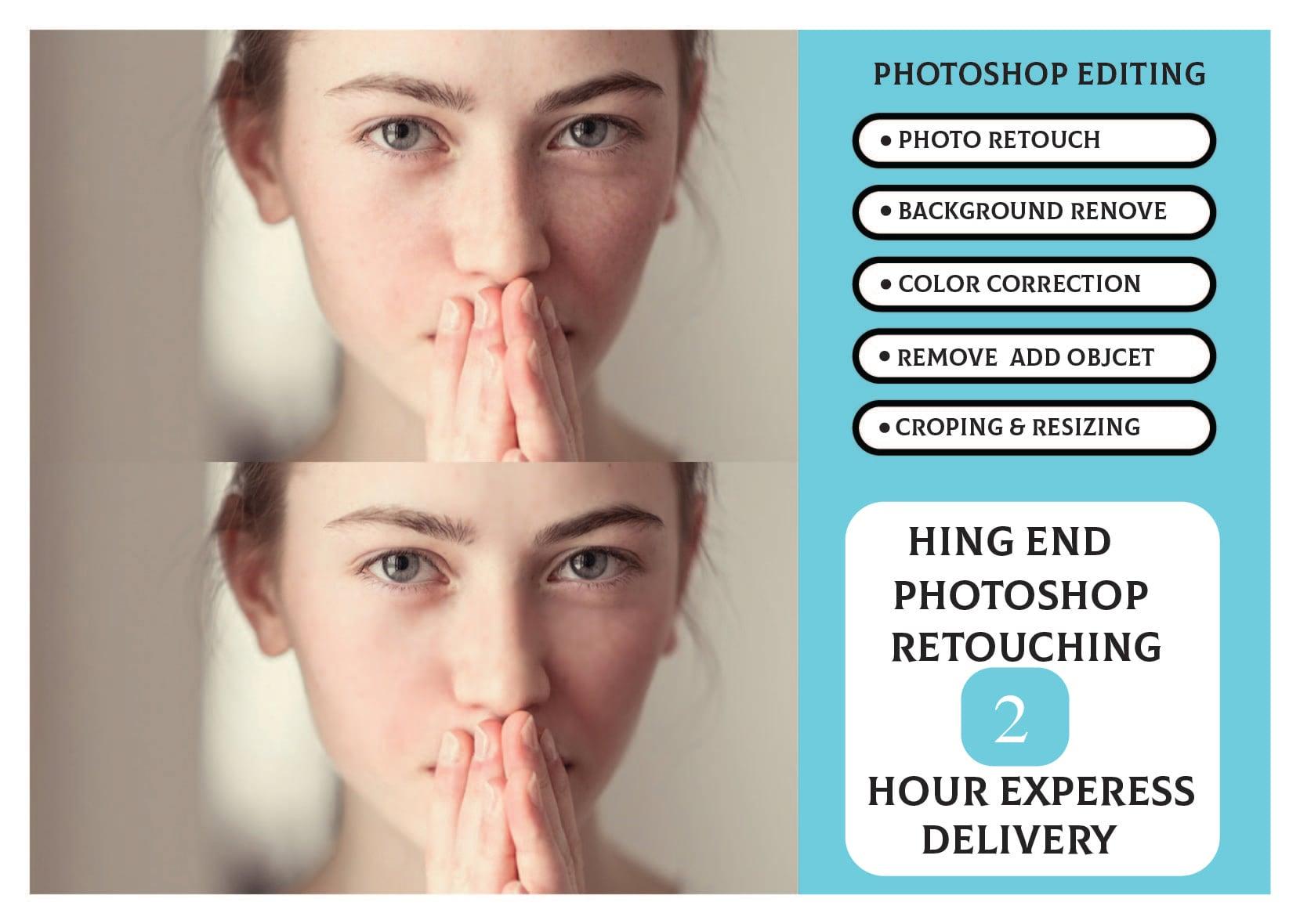 I will do professional photoshop photo retouch and edit