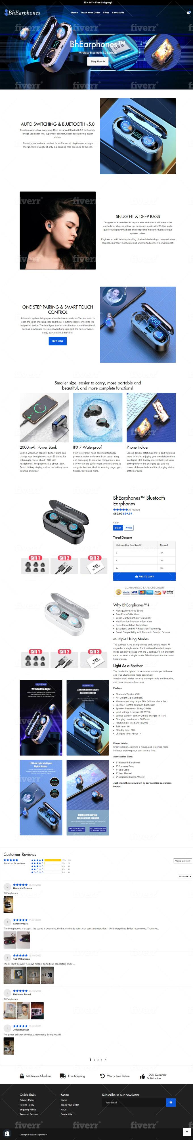 I will create premium one product shopify dropshipping store