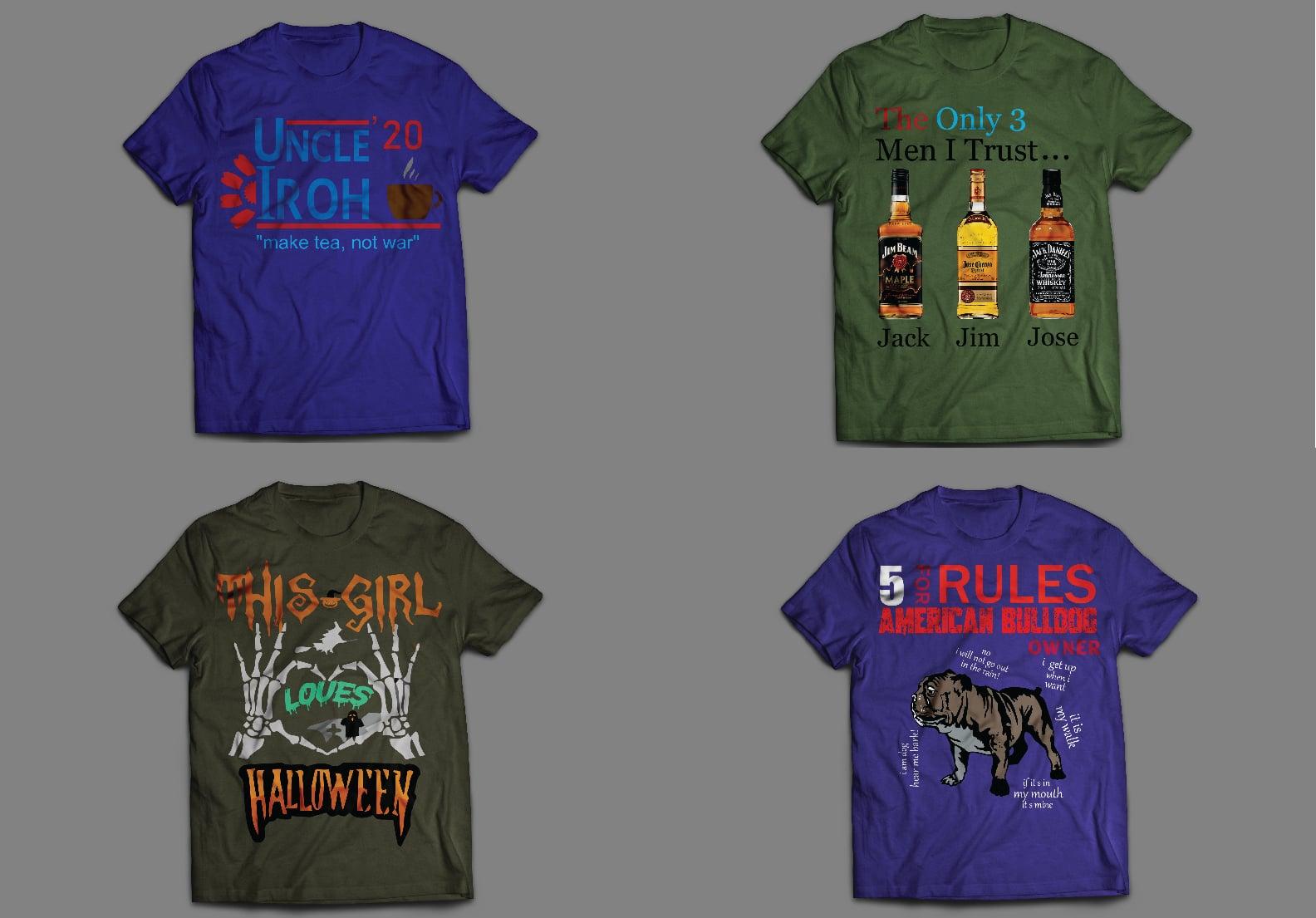 I will do unique custom and typography t-shirt design