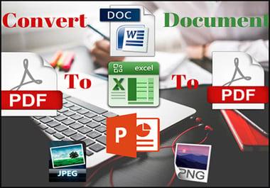 I will convert PDF to word, PDF to excel, image/scanned page to word/excel/notepad data entry work