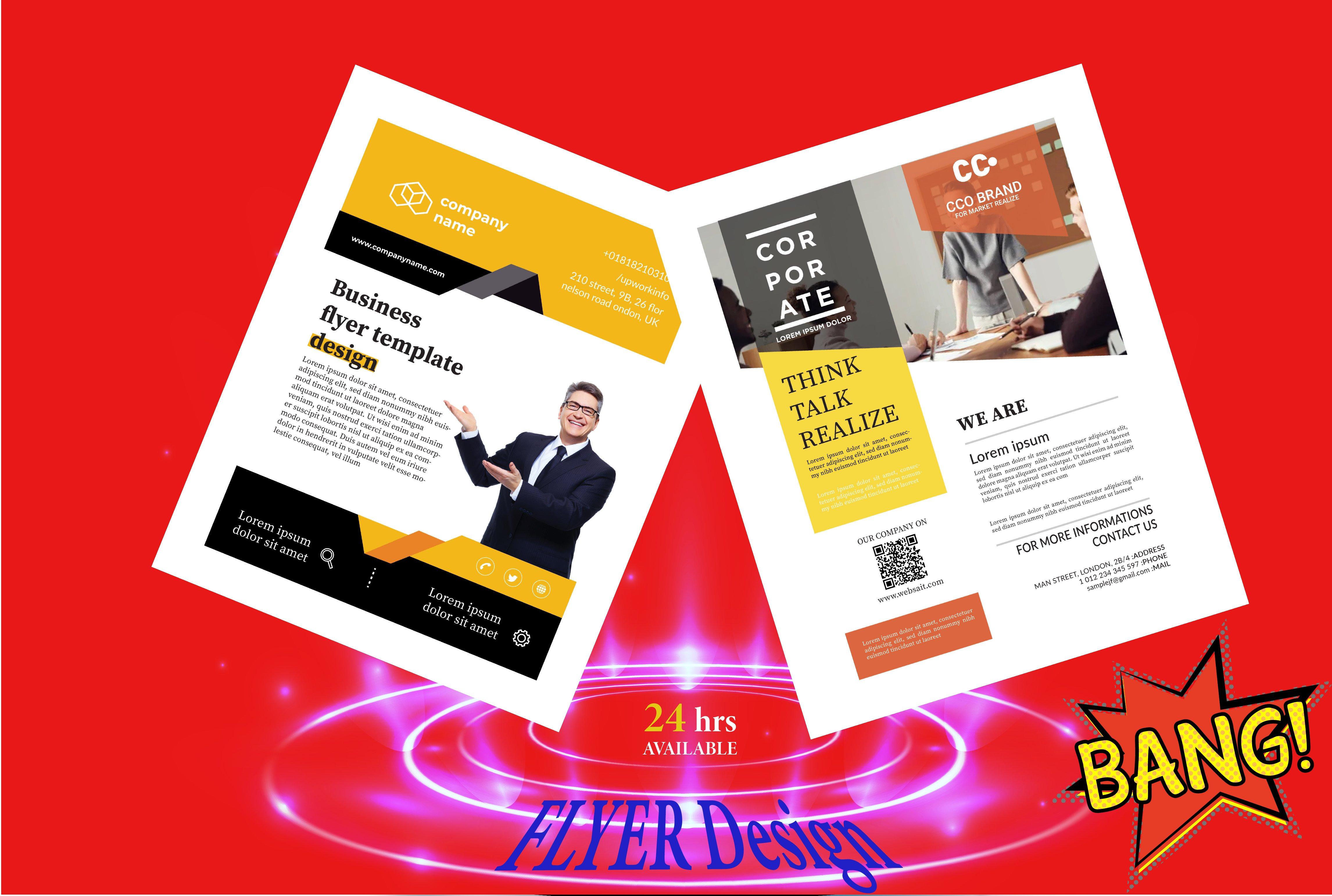 I will design a professional business flyer or brochure for you