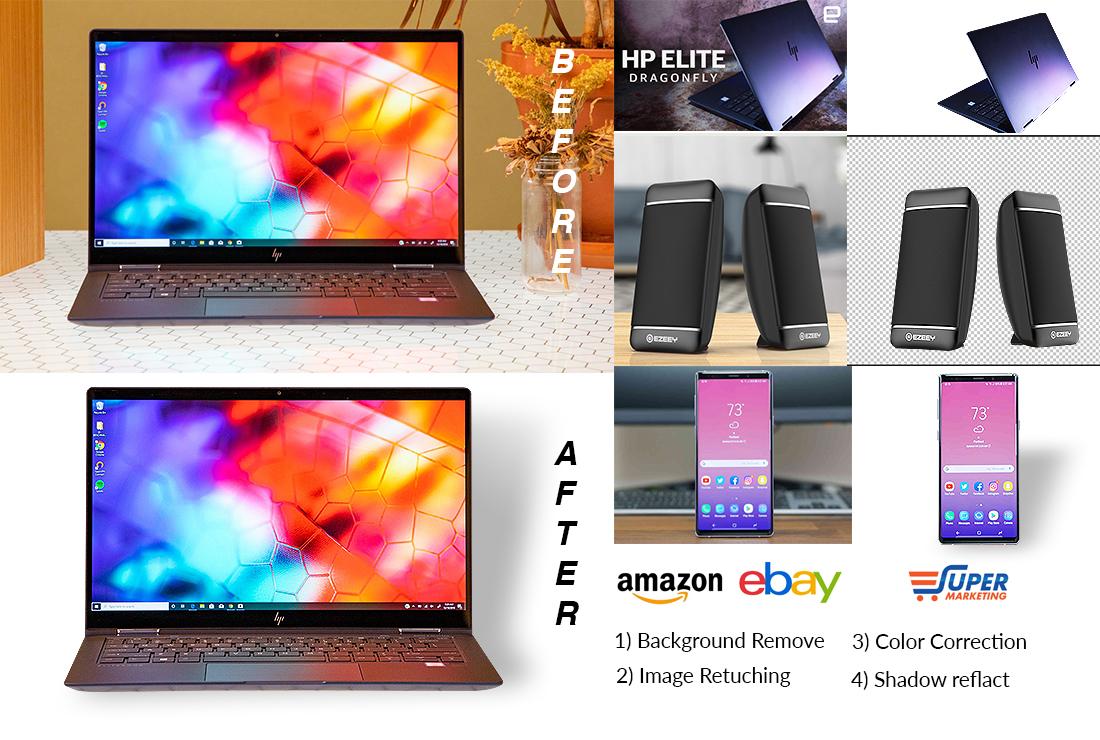 I will do photoshop edits, background remove, 5 images resize within 6 hours