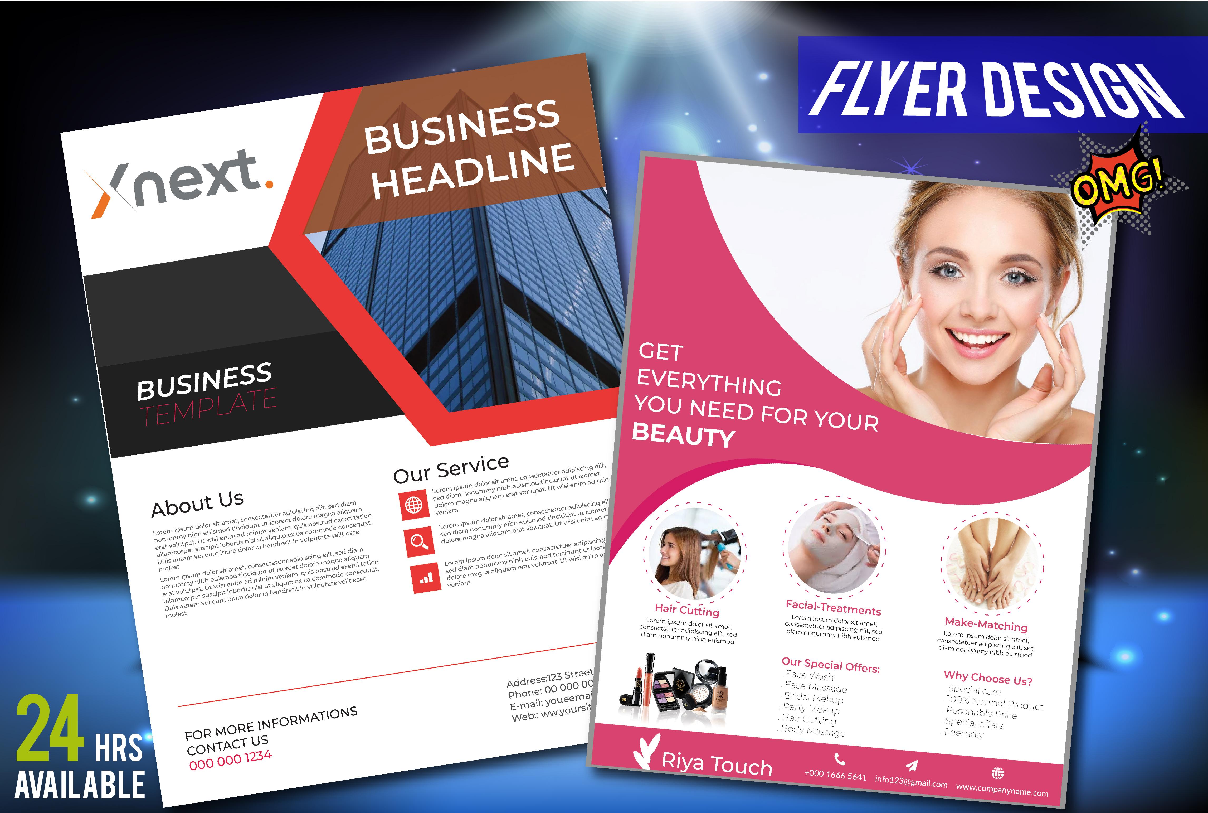 I will design a professional business flyer or brochure for you