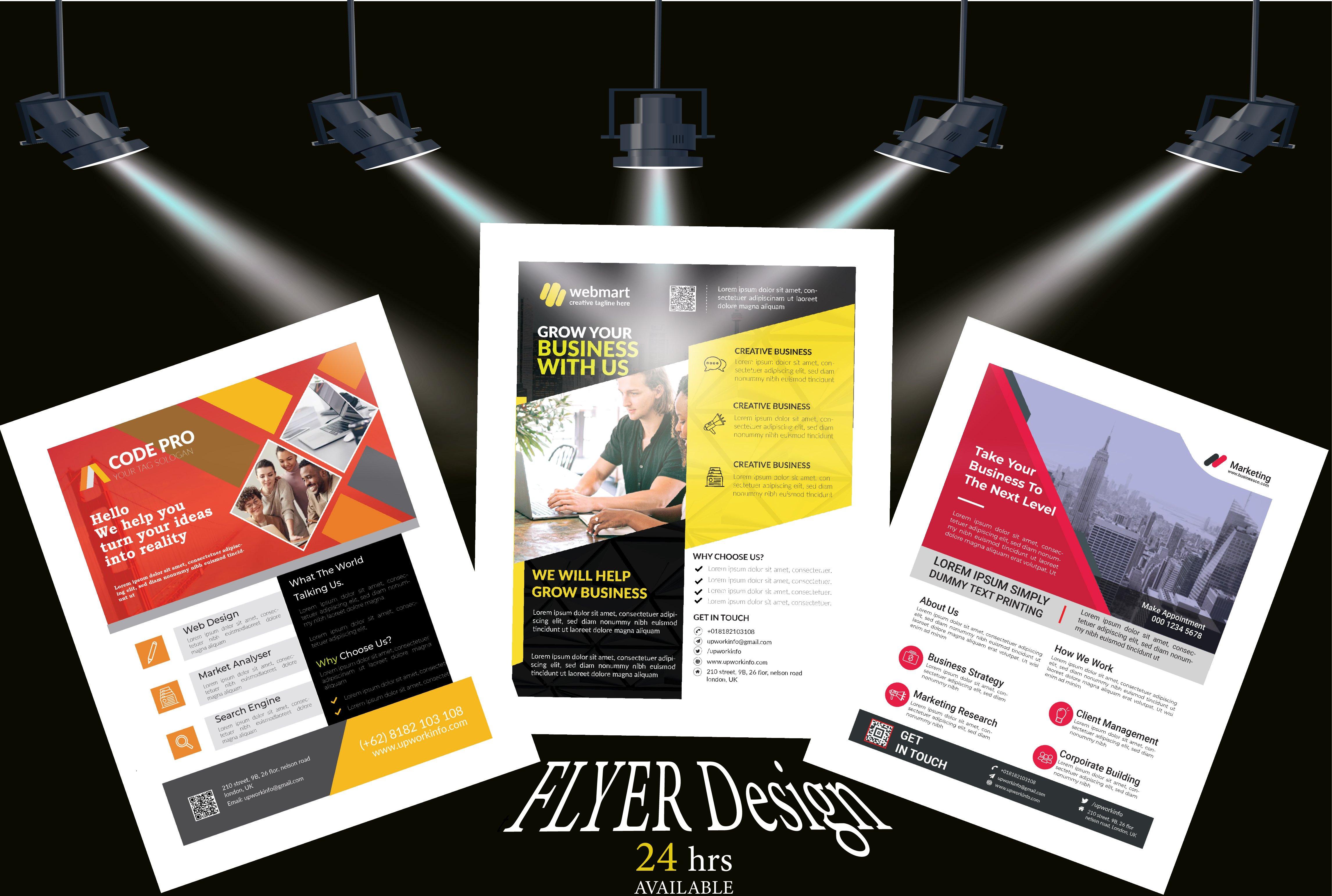 I will design a professional business flyer or brochure for you