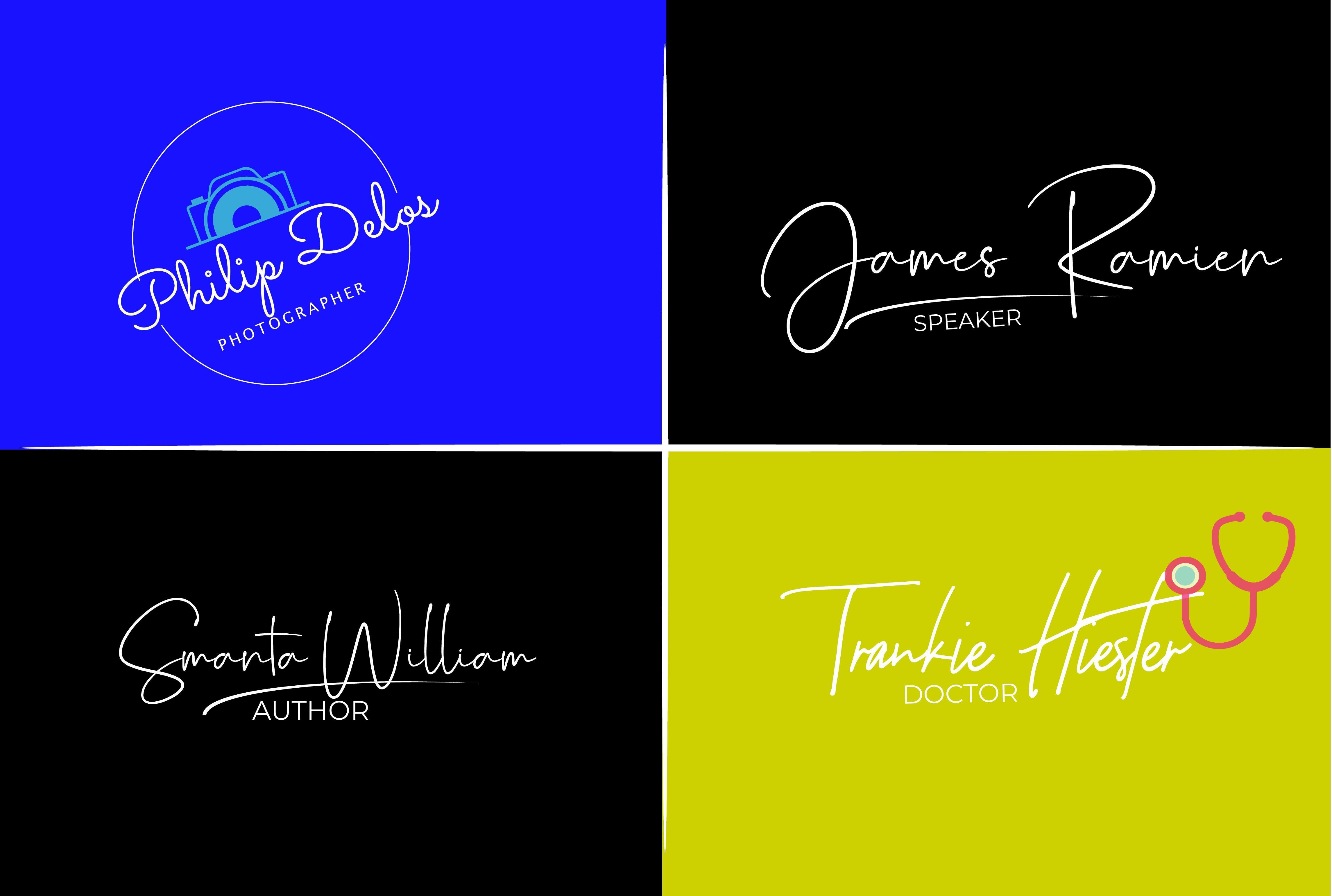 I will create a signature logo handwritten or text in 24 hrs
