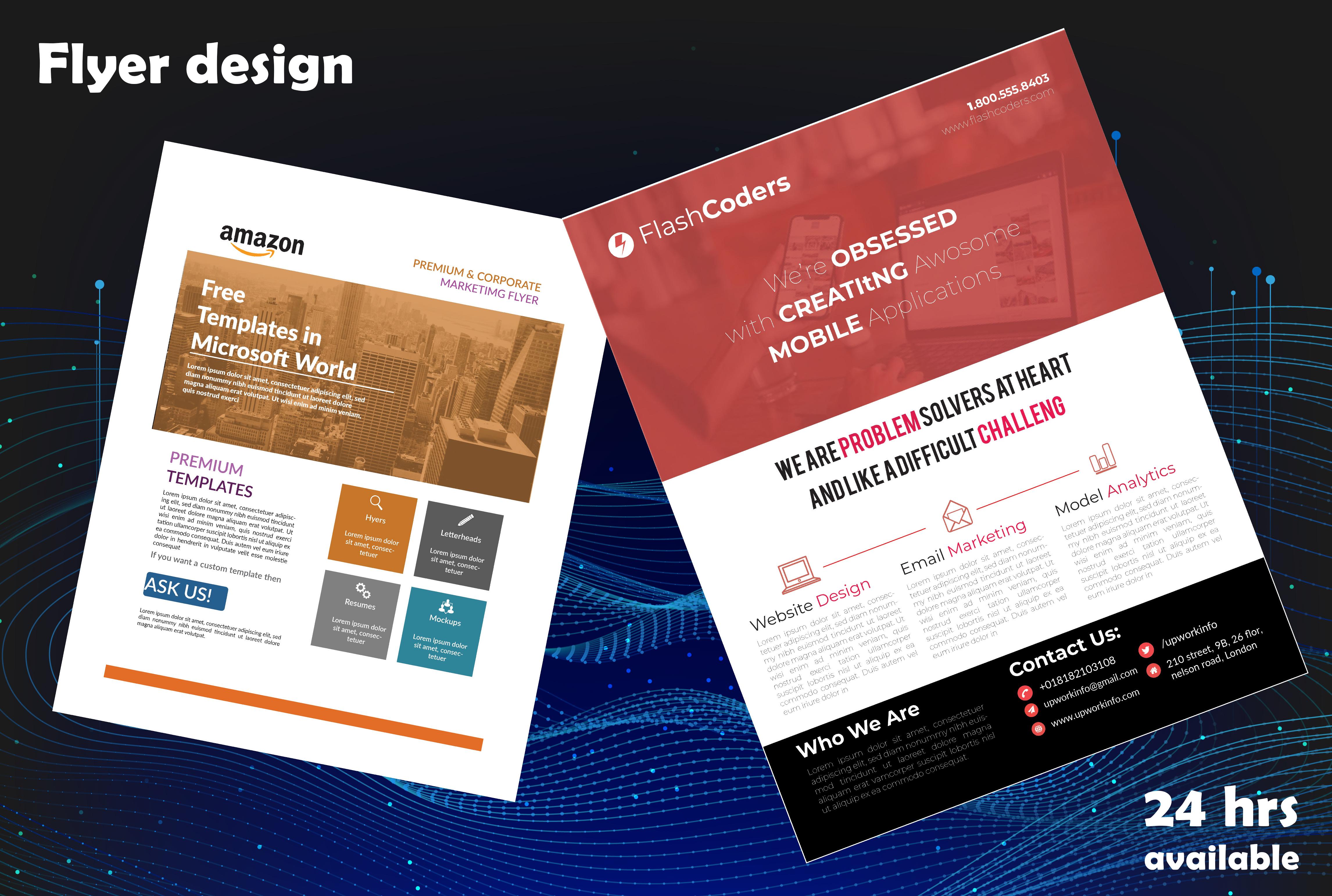 I will design a professional business flyer or brochure for you