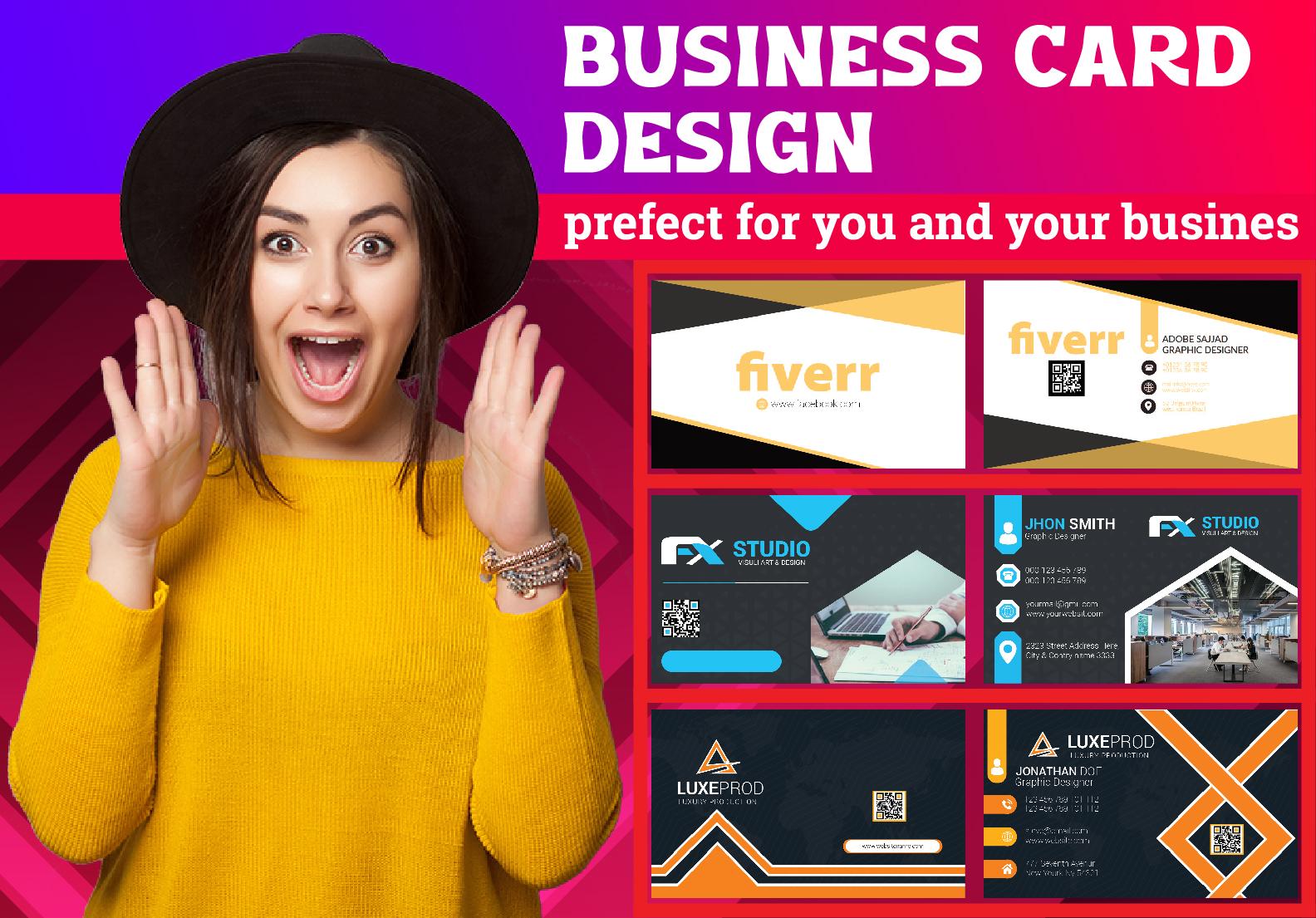 I will design unique double sided business card print ready files