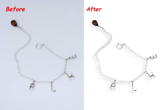 I will do 50 hard jewelry images background remove and retouching