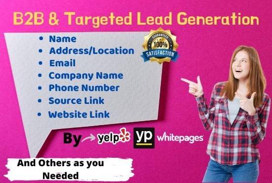 I will do targeted b2b lead generation web research data mining in 12 Hours 
