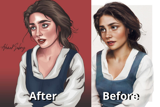 I will do perfect vector art, portrait from your photo 