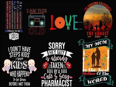 I will do typography and custom 1 t-shirt design 