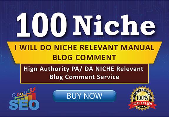 I Will do 100 niche relevant blog comments backlinks