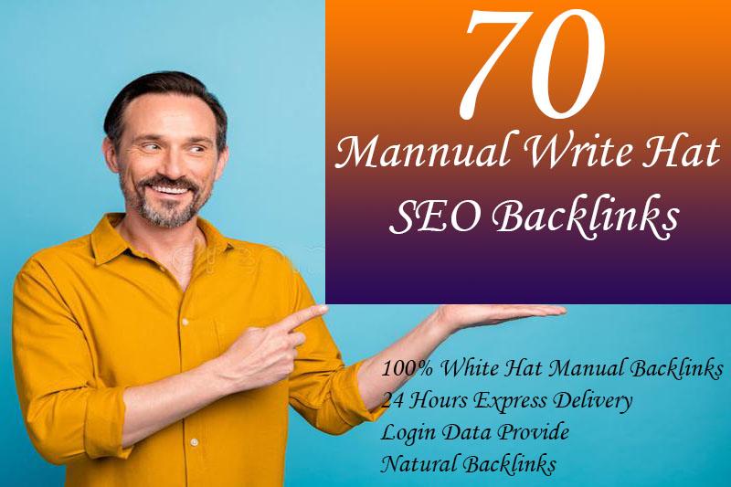 I will create manual white hat SEO backlinks service 