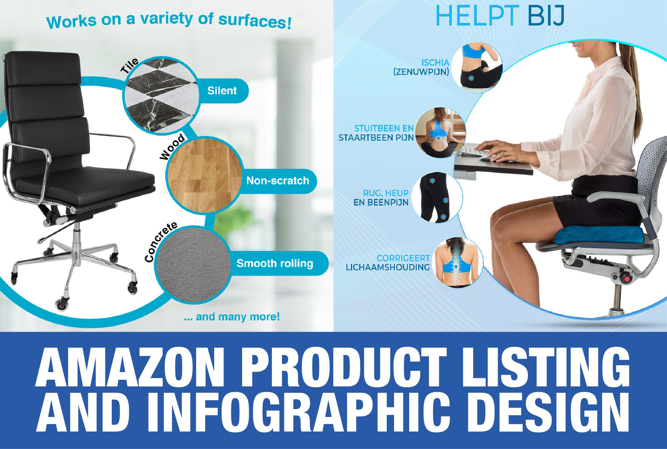 I will do amazon product photography editing, listing, infographic design