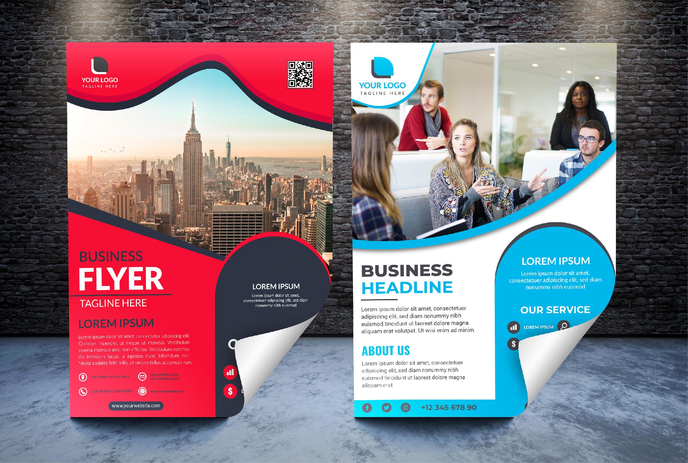 I will design creative corporate flyer design, brochure or leaflet design
