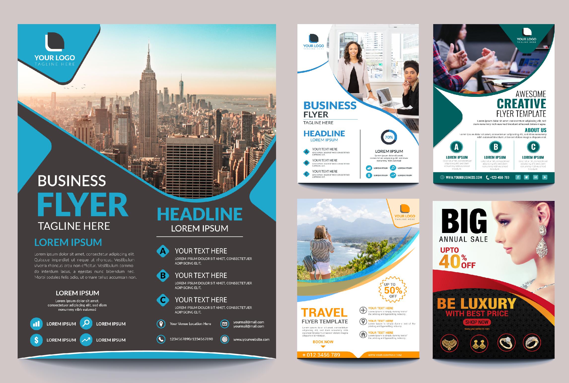 I will design creative corporate flyer design, brochure or leaflet design