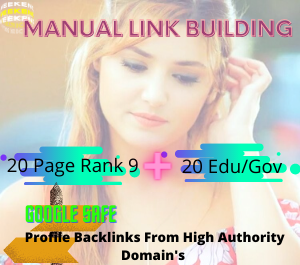 80+High Pr SEO Authority Backlinks 20 Pr9 + 20 Edu - Gov