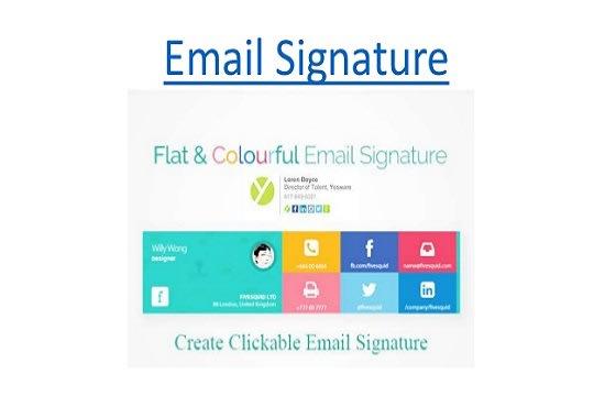 I will create an clickable email signature 
