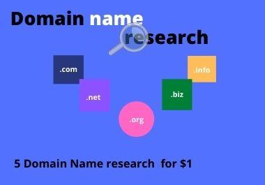 I will research best new Domain name for your Business 