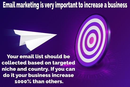 I will provide niche and country base email list