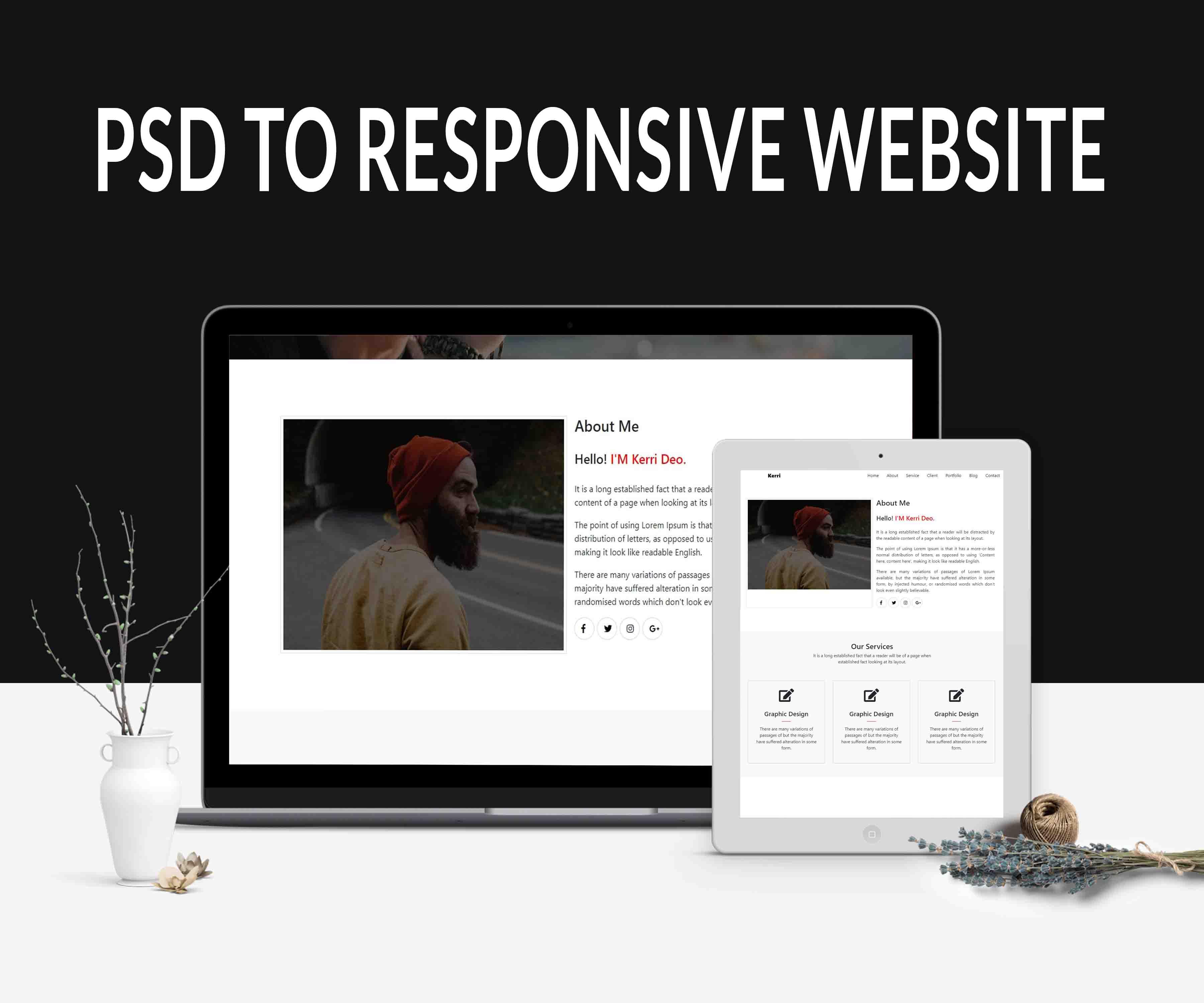 I will create psd to responsive html landing page