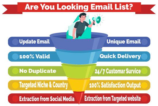 I will provide niche and country base email list